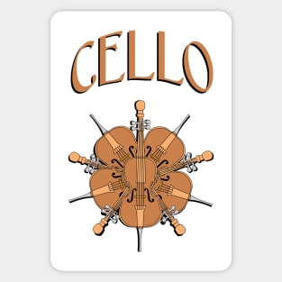 Five Cellos Text Sticker